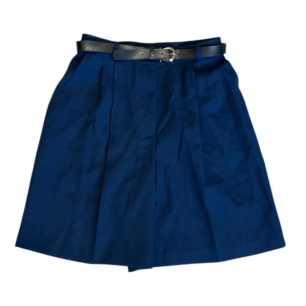 Vintage 90's Requirements Shorts size 14P Pleated Preppy Navy High Waist Mom